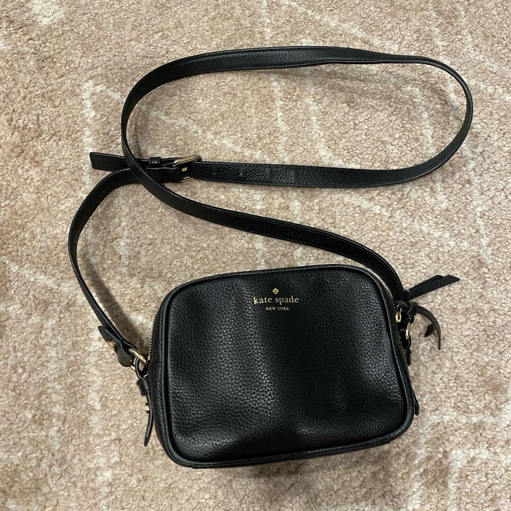 Kate Spade Black Double Zip Crossbody